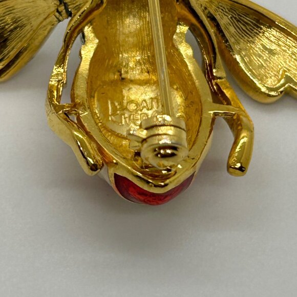 Joan Rivers Patriotic Bee Brooch Stats and Stripes Red White Blue Enamel America - Picture 10 of 12